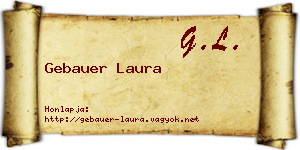 Gebauer Laura névjegykártya